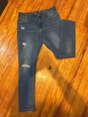Classic Distressed Women's Blue Jeans